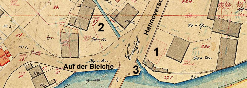 Plan Historische Häuser und Mühlgraben Plan Historische Häuser und Mühlgraben