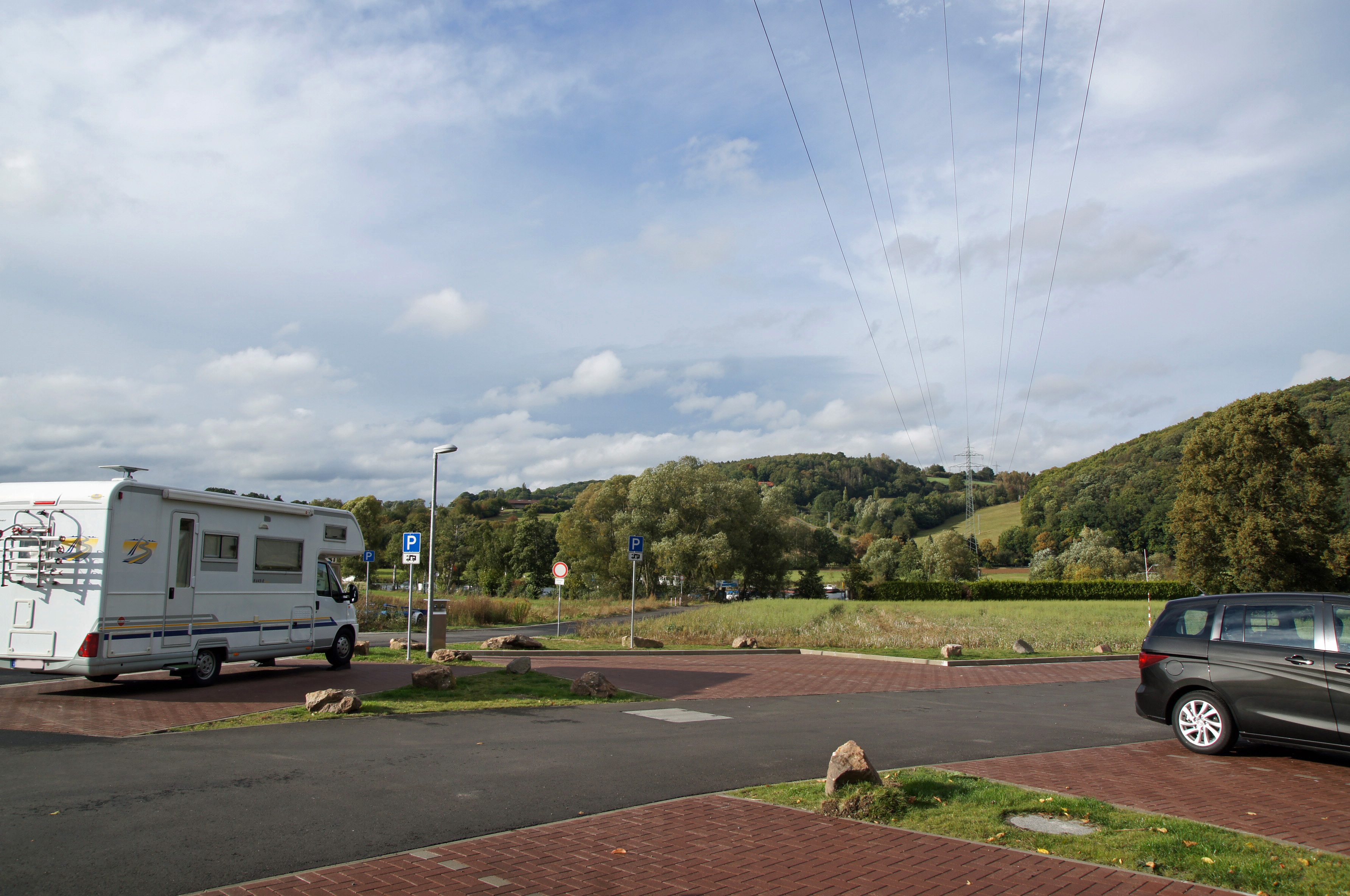 Bild des Wohnmobilstellplatzes am Fuldaufer.