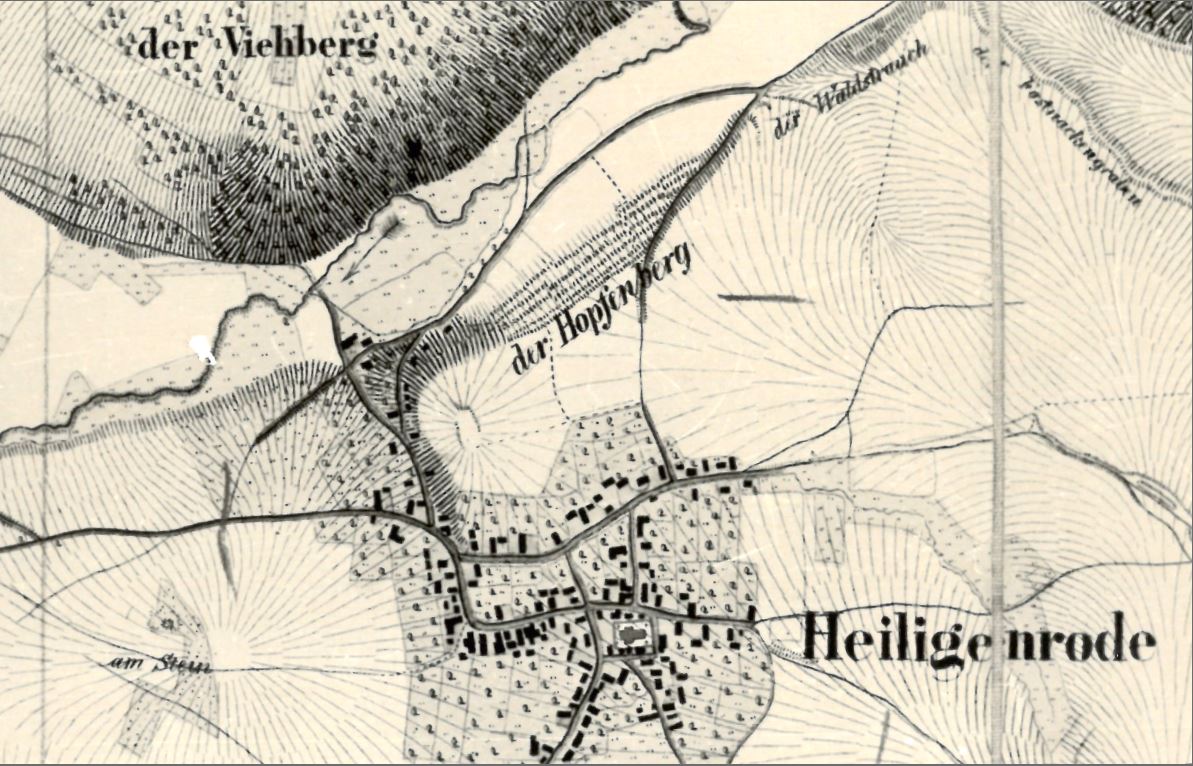 Karte Heiligenrodes um 1835