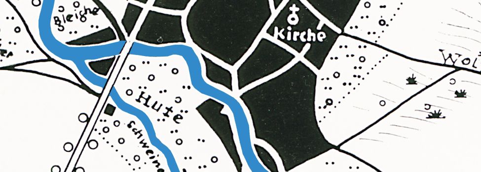 Bild Karte Niestefluss etwa 1850