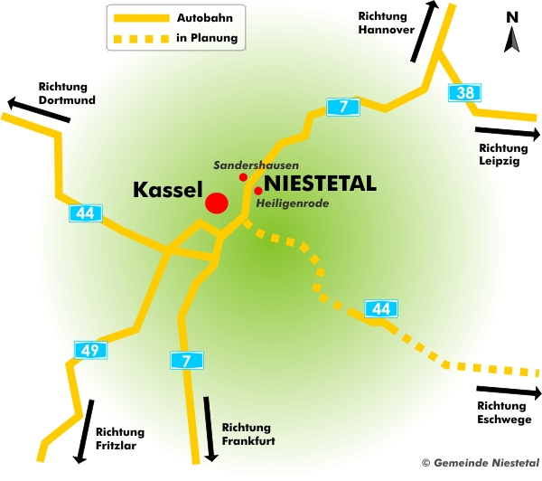 Lageplan Niestetal