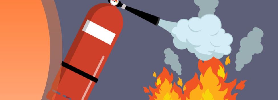 Beispielbild Brandschutz mit einem Feuerlöscher @Bundesamt für Bevölkerungsschutz und Katastrophenhilfe