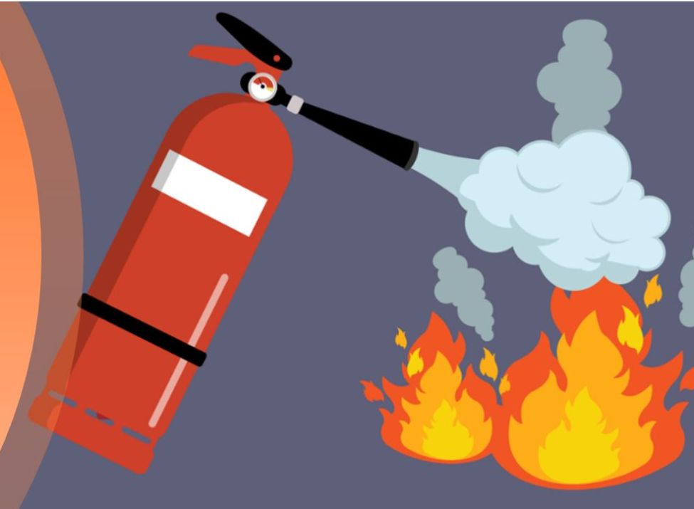Beispielbild Brandschutz mit einem Feuerlöscher @Bundesamt für Bevölkerungsschutz und Katastrophenhilfe