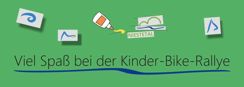 Die Kinder-Bike-Rallye Niestetal. Zu finden in Sandershausen an einzelnen Ortstafeln und in Heiligenrode in der Nähe der Kindergärten und Schulen.