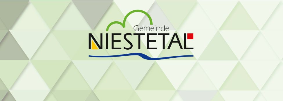 Bild zeigt das Logo der Gemeinde Niestetal und die Überschrift: Pressemitteilung