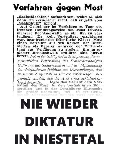 Nie wieder Diktatur in Niestetal: Ein Nachrichtenartikel über eine Gerichtsverhandlung gegen einen Nazi-Offizier. 