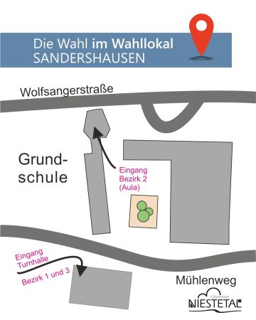 Die Whalräume teilen sich auf die Aula und die Sporthalle auf.