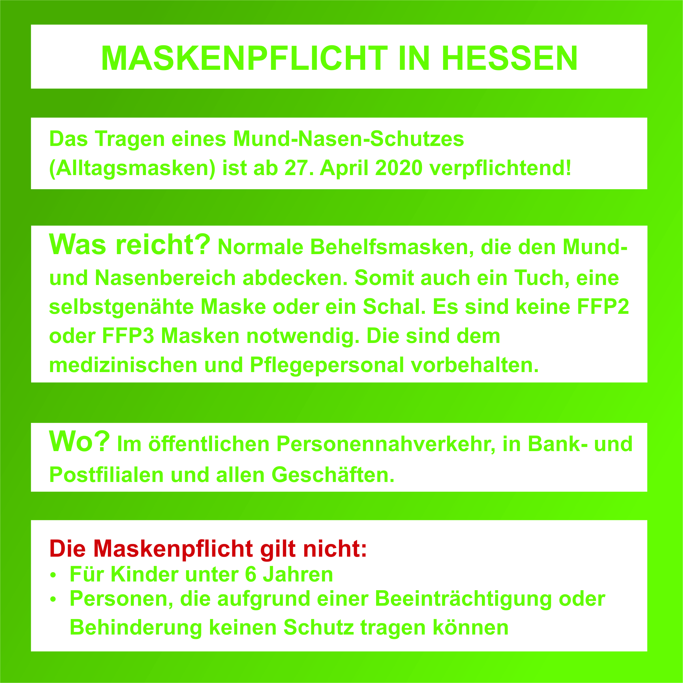 Hessen Maskenpflicht