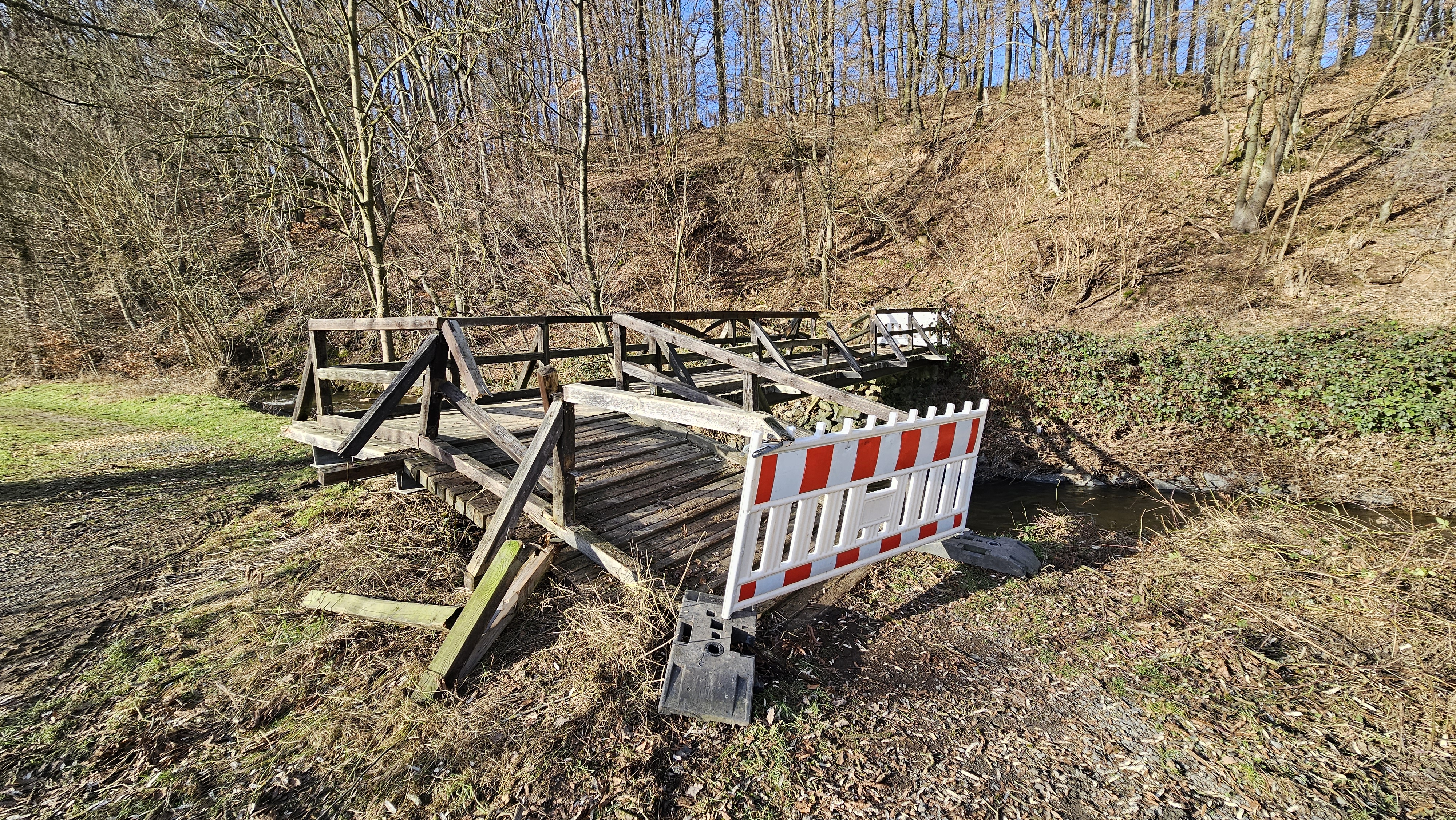 Die zerstörte Brücke Ende Januar.