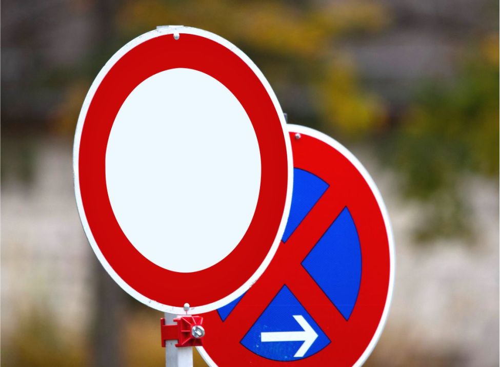 Beispielbild einer gesperrten Durchfahrt.