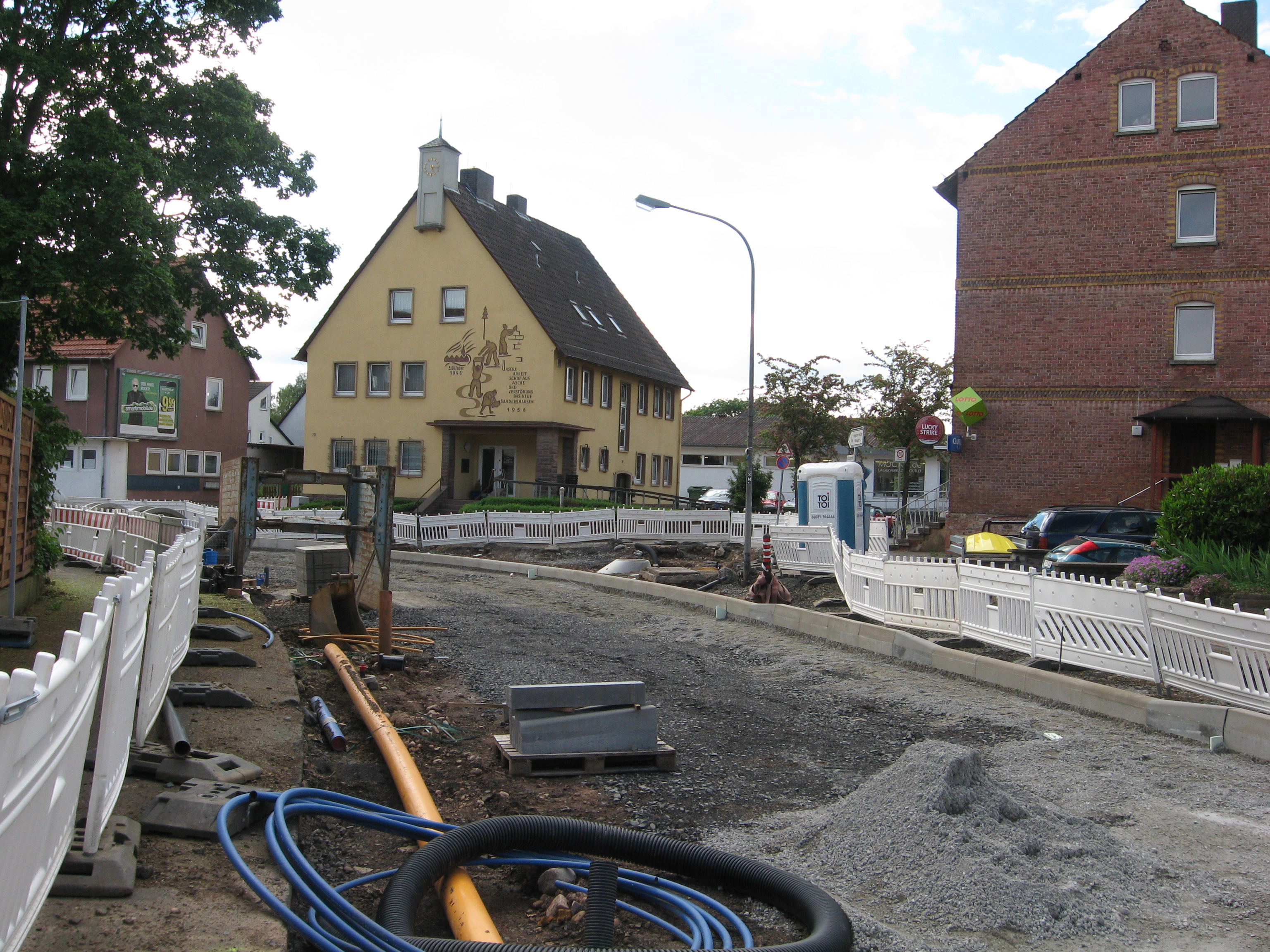 Bild der Baustelle in der Hannoverschen Straße